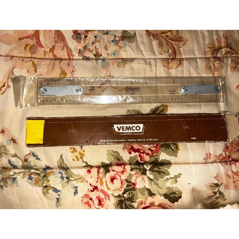 Vemco Drafting Machine Scale 9P-11 Vintage 12 Inch Architect Scale USA Made